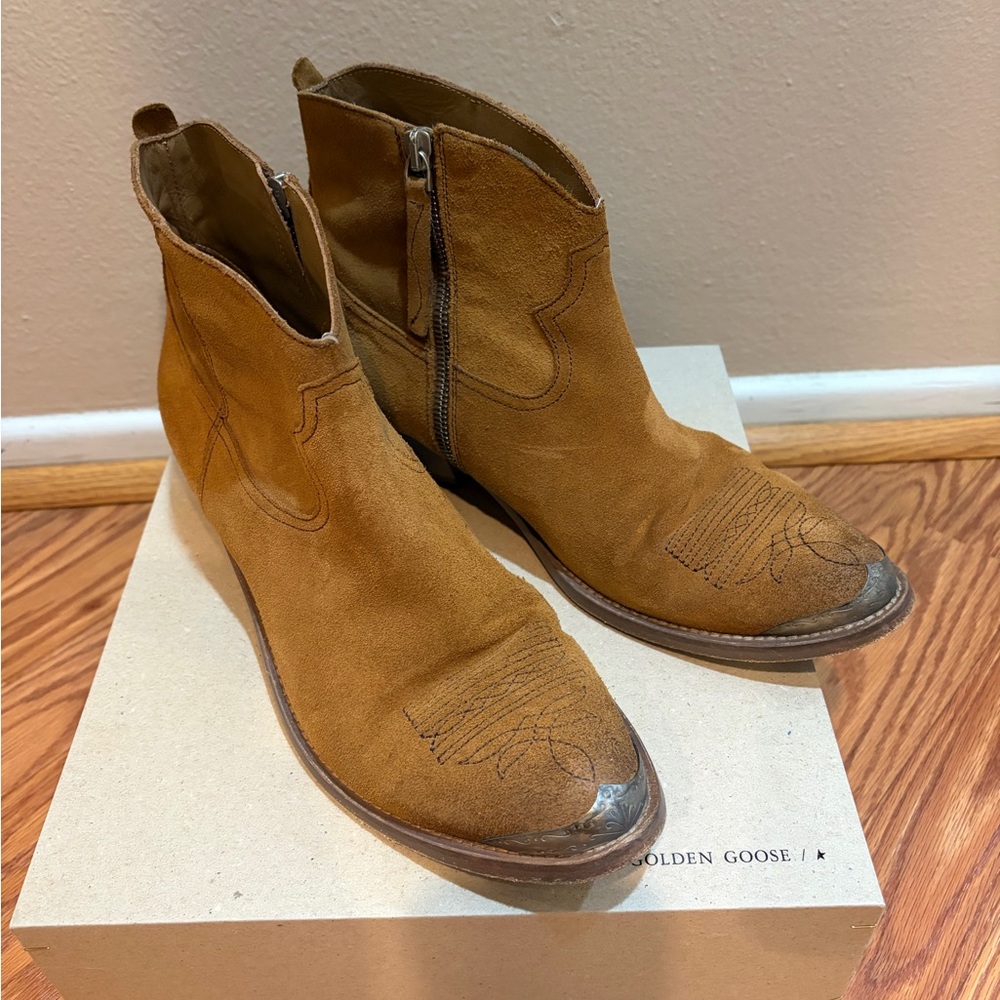 Golden Goose Young Western Boots, Cognac - Picture 3 of 15